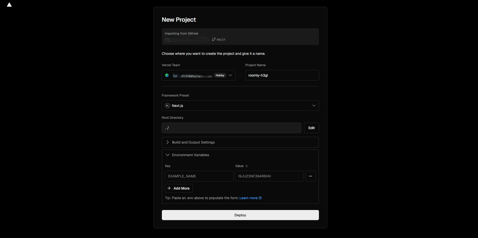 Vercel configuration