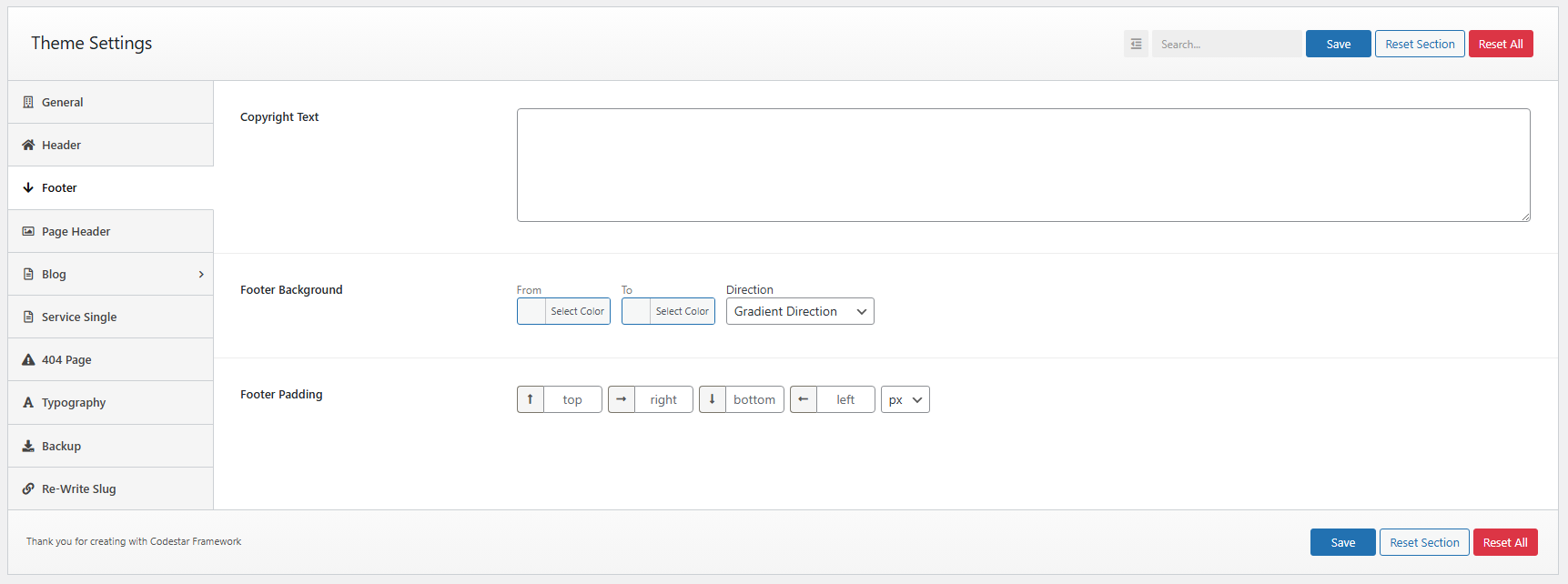 Footer Settings Footer Settings!
