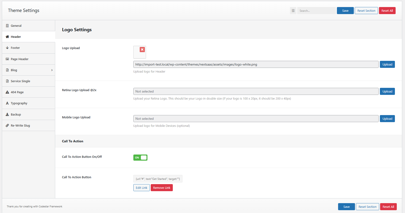 Header Settings Header Settings!